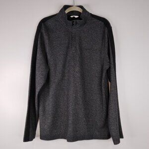 Calvin Klein 1/4 Zipper Gray Pullover Sweater Size L